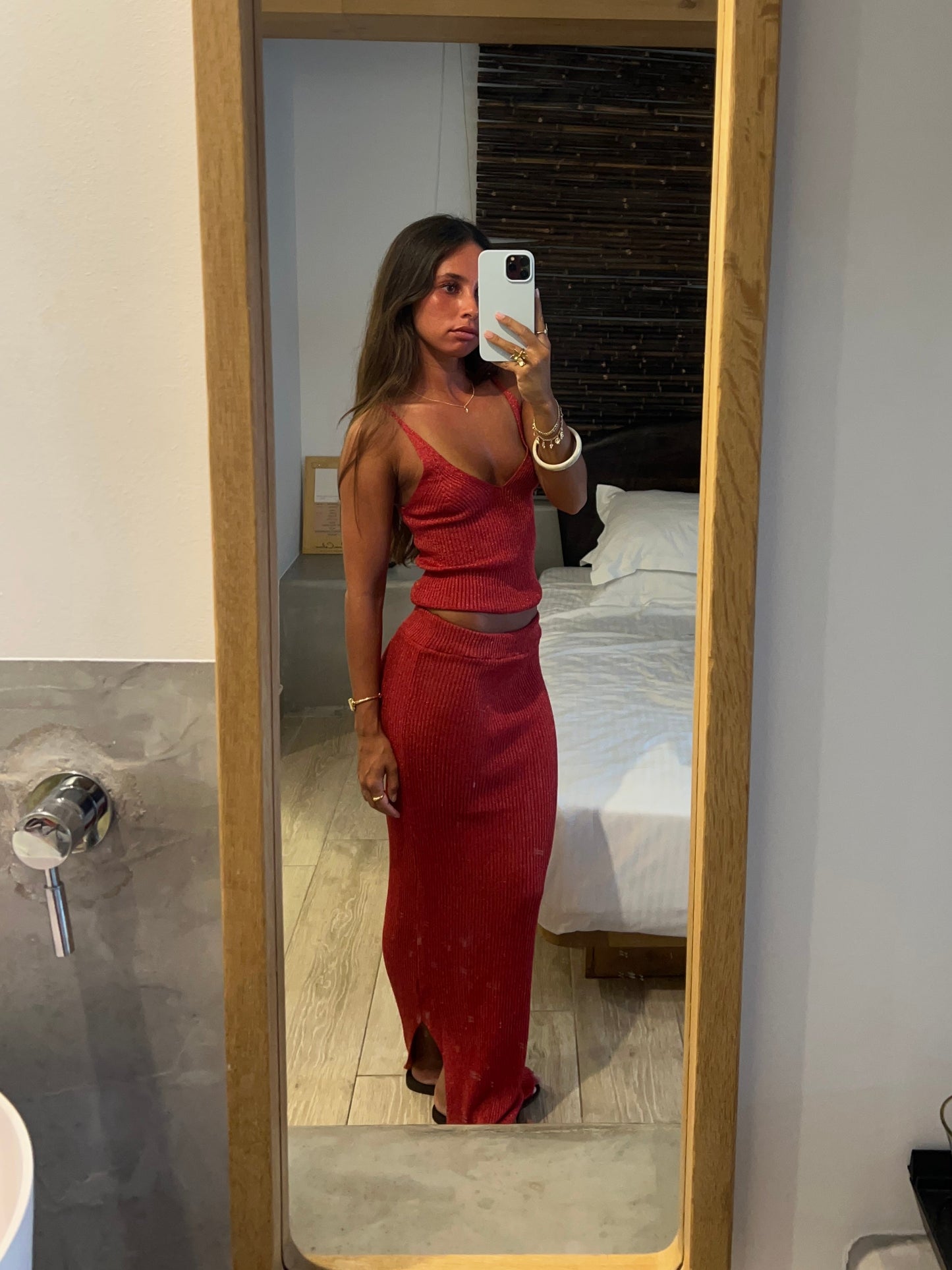 Malie glitter skirt - Red