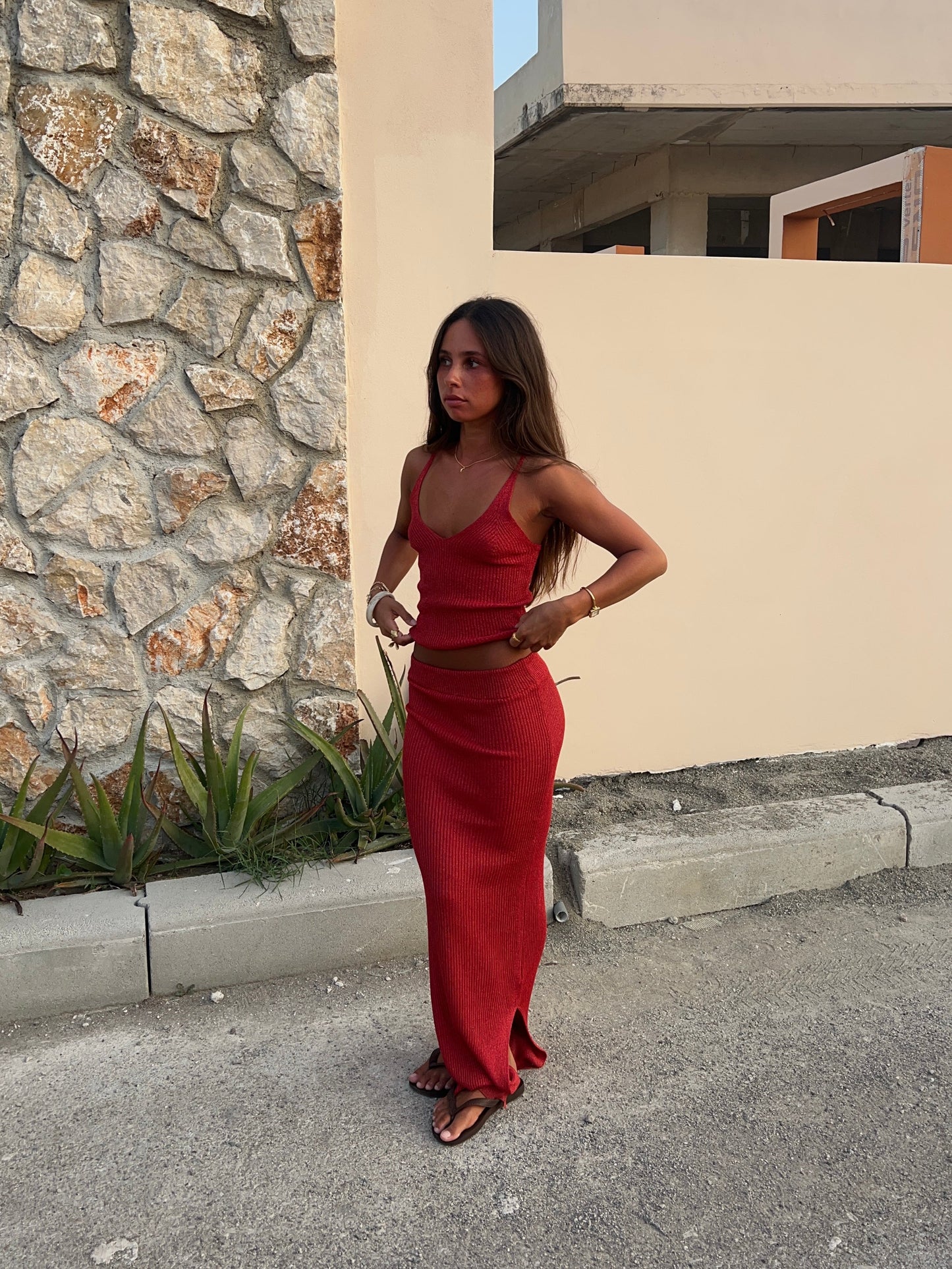 Malie glitter skirt - Red