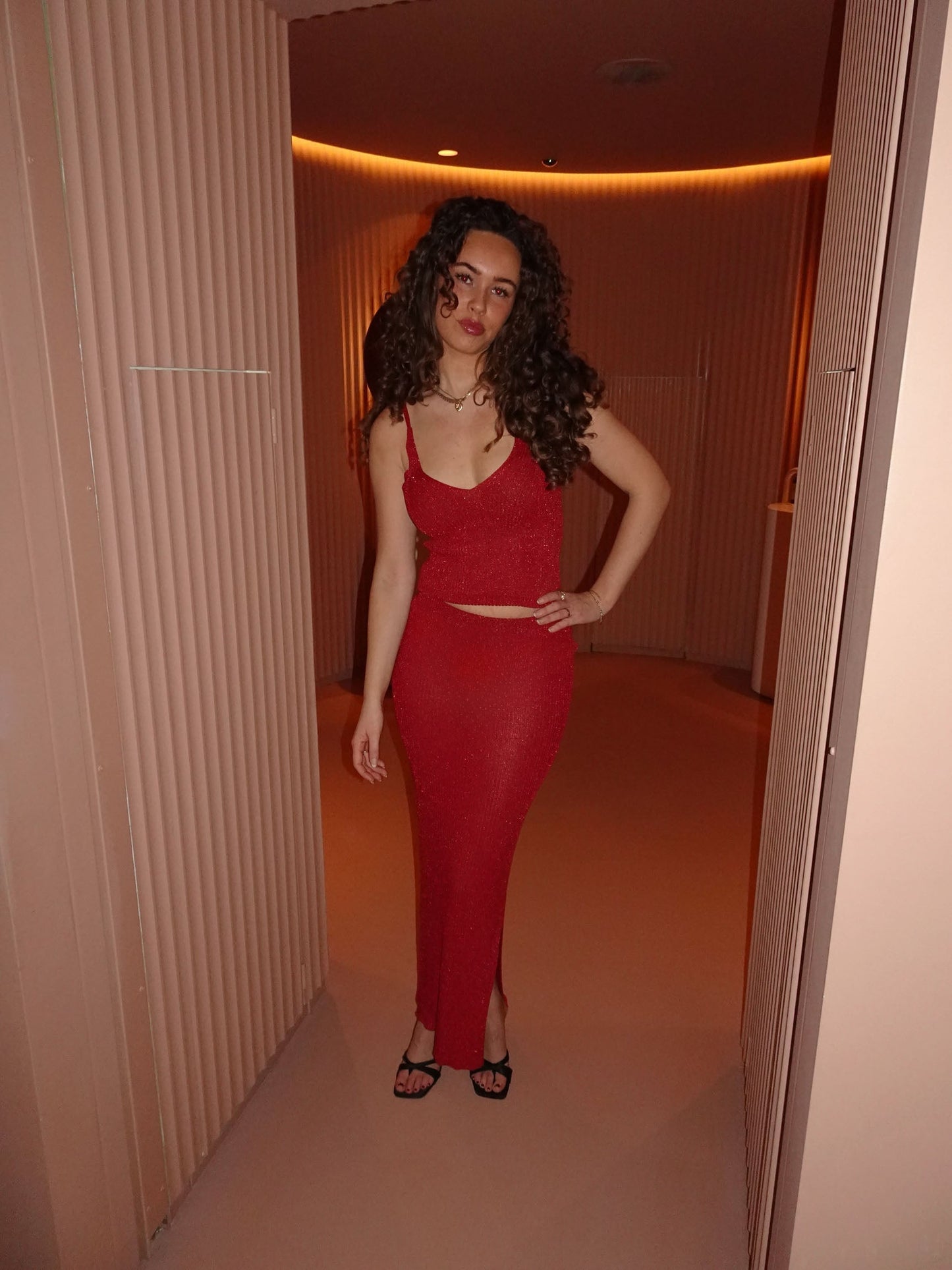 Malie glitter skirt - Red