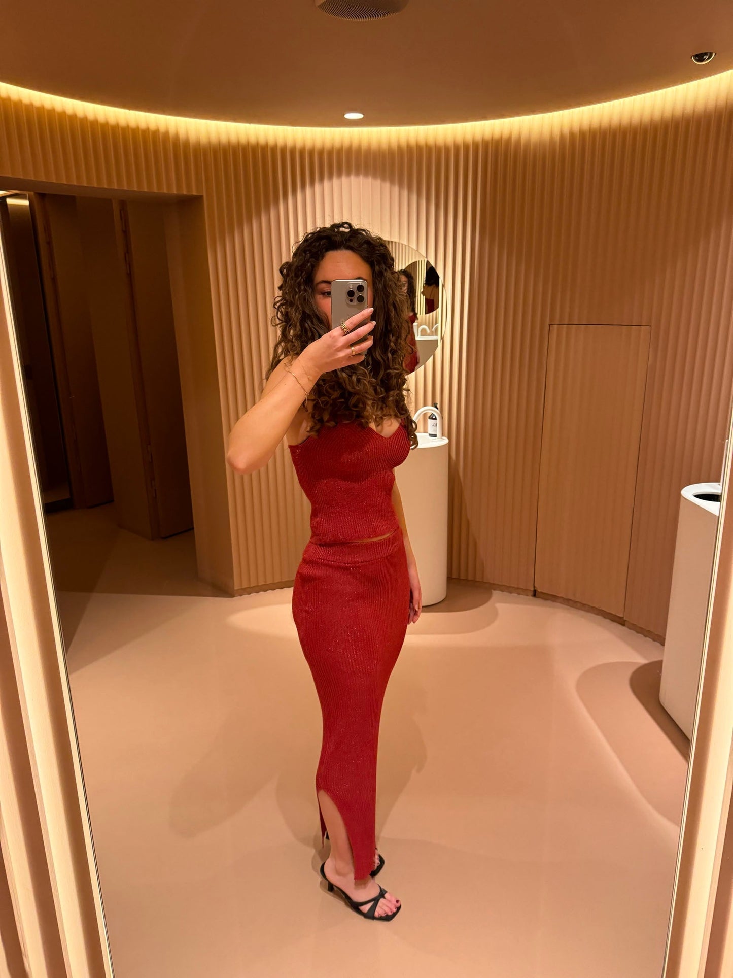 Malie glitter skirt - Red